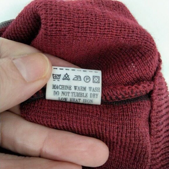 Men's 4XL Gionfriddo Merino Wool Blend Sweater Vest Italian Burgundy Preppy - Picture 6 of 7